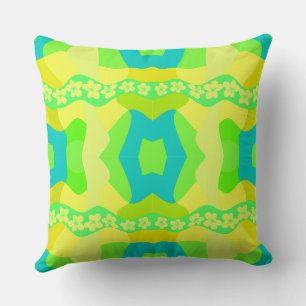 Coussin Chaîne de marguerite psychédélique Patchwork citro