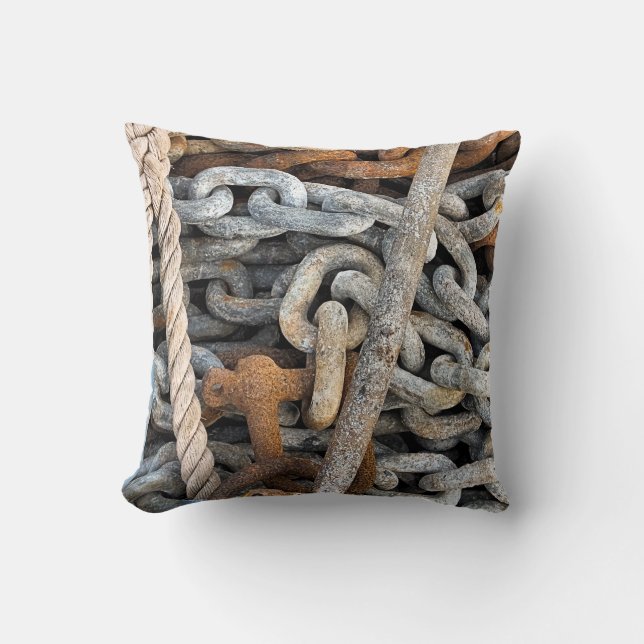 COUSSIN CHAÎNE DE PÊCHE MARITIME ET ROPE (Recto)