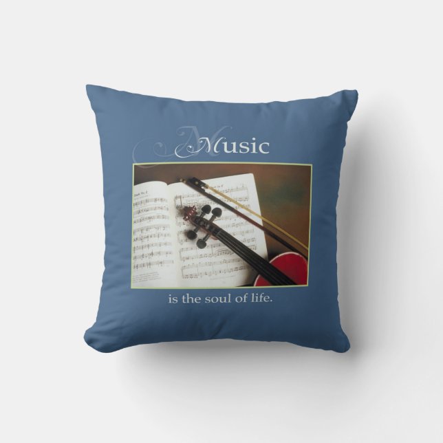 Coussin Chaînes de musique, L'âme de la vie, Traditionnel (Recto)