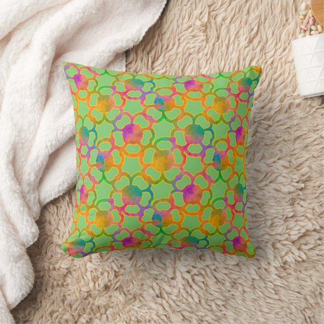 Coussin Chainmail floral en vert (Couverture)