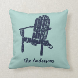 Coussin Chaise Adirondack bleu marine Personnalisée