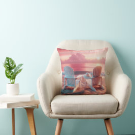 Coussin Chaises Adirondack En Coucher De Soleil Rose
