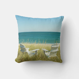 Coussin Chaises d'Adirondack dans les dunes