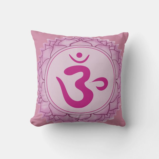 Coussin Chakra rose Sahasrara Cushion (Recto)