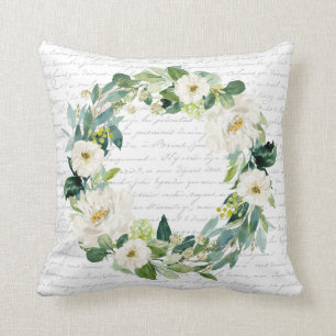 Coussin Chalet fermier à écriture française à couronnes mu