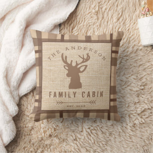 Coussin Chalet Rustique au Nom de Campagne dans les Bois
