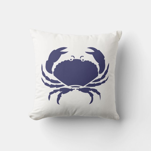 Coussin Chambre de plage de ~ de crabe bleu (Recto)
