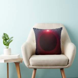 Coussin Chambre Echo métallique Abstraite avec onde sonore