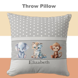 Coussin Chambre pour enfants ajouter nom animaux mignons g