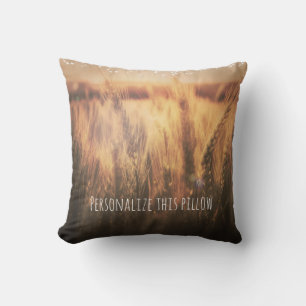 Coussin Champ de blé Rustique Pays Fermier Chic