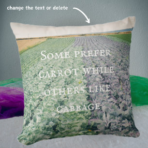 Coussin Champ de chou : vert&violet