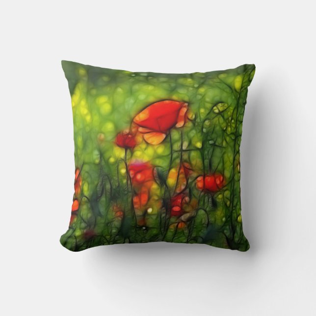 Coussin Champ de pavot (Recto)