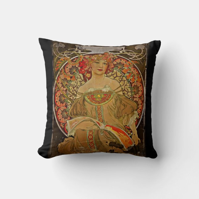Coussin Champagne GIrl c1897 (Recto)