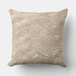 Coussin Champagne Gold Glitzy Parties scintillant Zebra Im