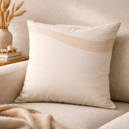 Coussin Champagne Wave Neutrals Throw Pillow