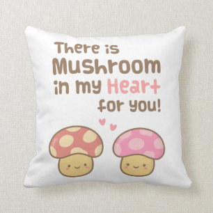 Coussin Champignon mignon à mon coeur pour vous amour dou