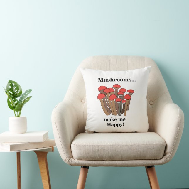 Coussin Champignons Botaniques Champignons rouges (Chaise)