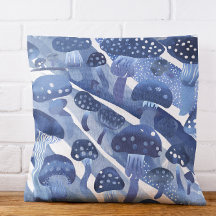 Champignons champignons Tabourets abstraits bleus 