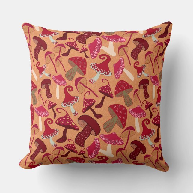 Coussin Champignons mignons (Recto)