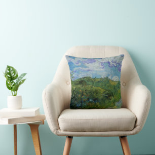Coussin Champs de blé vert par Vincent van Gogh