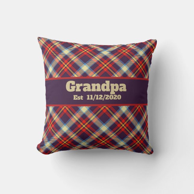 Coussin Changement de nom Date Grand-père Grand-père Est n (Recto)