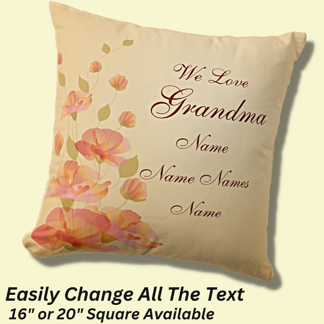 Coussin Changer Grand-Mère Nom We Love Grand-Mère Nana Mim (Créateur téléchargé)