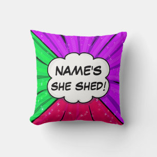 Coussin Changer tout le texte Ajouter le nom Elle Shed Com