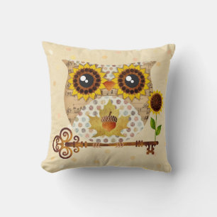 Coussin Chanson d'Automne de Hibou