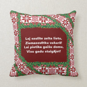 Coussin Chanson folklorique de Noël lettone I Tautasdzies