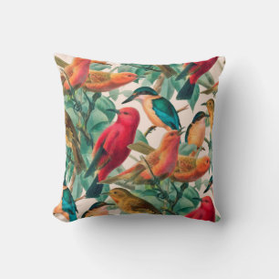 Coussin Chansons colorées & Motif Feuille vert