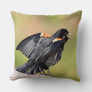 Coussin Chant de Blackbird à ailes rouges