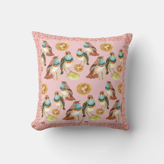 Coussin Chanter des oiseaux (Recto)