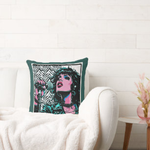 Coussin Chanteuse Pop Art Rose Punk Rocker Amateurs de Mus