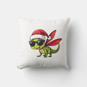 Coussin Chapeau de Noël de Père Noël libellule drôle de No