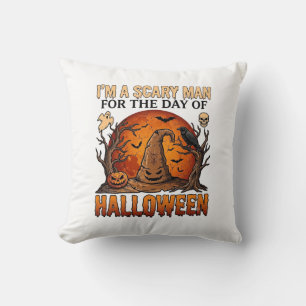 Coussin Chapeau de sorcière d'Halloween homme effrayant Lu