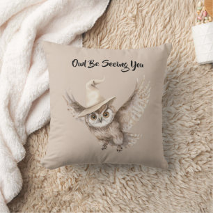 Coussin Chapeau d'Halloween Hibou Vous Verra