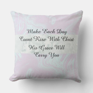 Coussin Chaque jour compte/Doux son de la miséricorde Cous