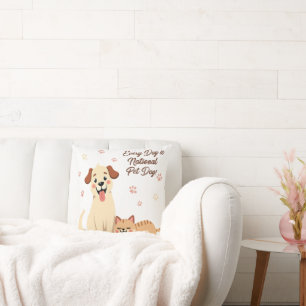 Coussin Chaque jour est la Journée nationale des animaux d
