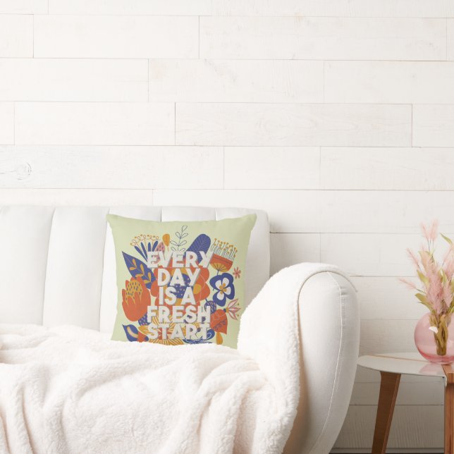 Coussin Chaque jour est un nouveau départ (Canapé)