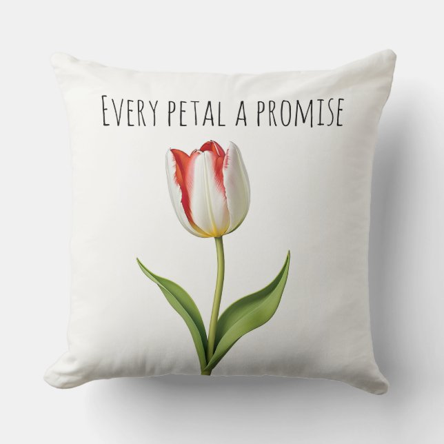Coussin Chaque pétale est une promesse (Recto)