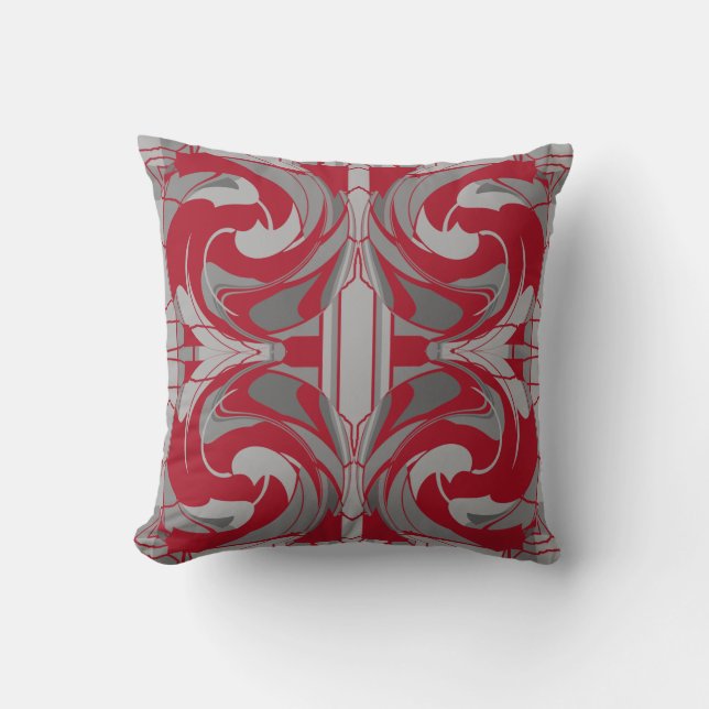 Coussin Charbon gris foncé Ornat Frottant gros carreaux (Recto)