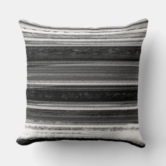 Coussin Charcoal Grey Textured Abstract Stripe Pattern