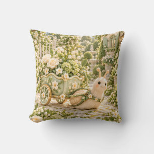 Coussin Chariot de jardin à fleurs blanches de sauge escar