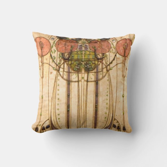 Coussin Charles Rennie Mackintosh Le Wassail (Recto)
