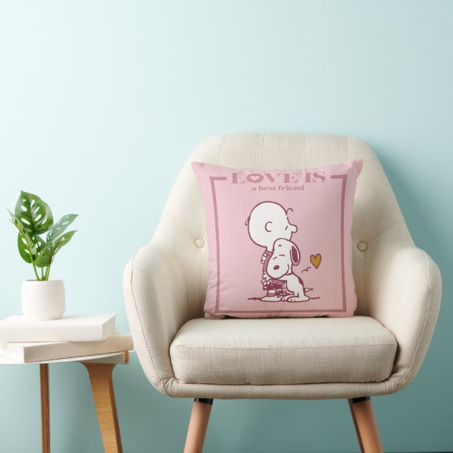 Coussin Charlie Brown & Snoopy - L'amour est un meilleur a (Chaise)