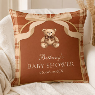 Coussin Charme britannique classique vintage Teddy Bear Pr