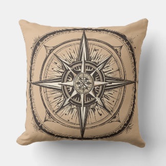 Coussin "Charme de navigation : Compass Printed Coussin"