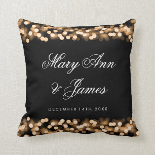 Coussin Charme élégant de Hollywood d'or de faveur de