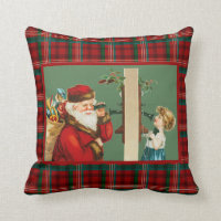 Charming Girl on Telephone avec Père Noël on Plaid