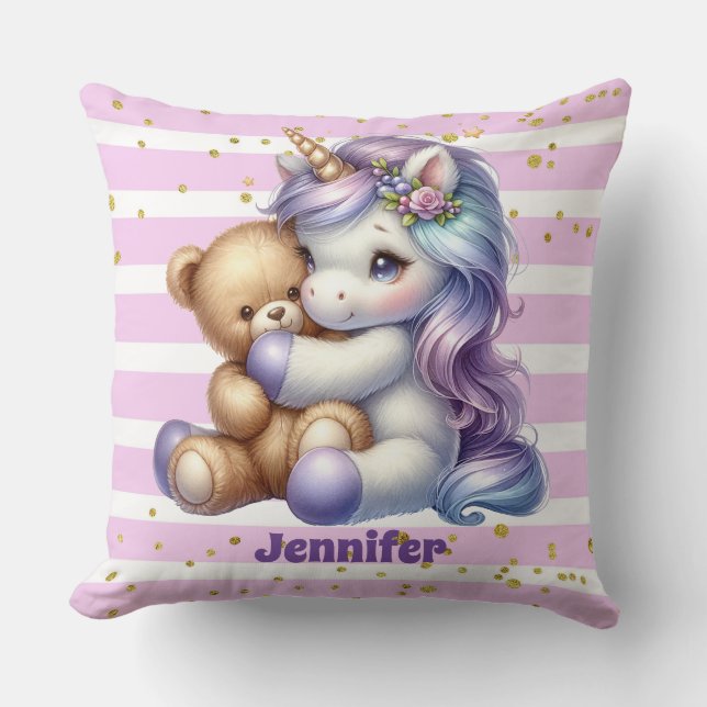 Coussin Charming Unicorn Jeu d'oreiller (Recto)
